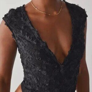 Free People 2 Haute 2 Handle Floral Petals Bodysuit SP NWOT